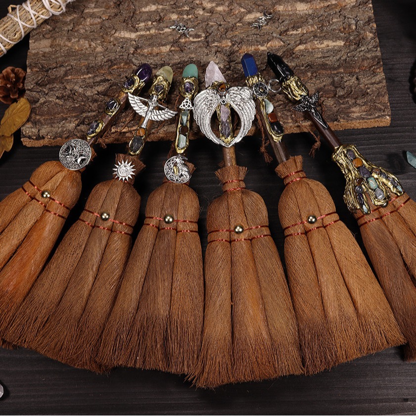 Natural Crystal Broom - Purifying Energy Magnetic Field Magic Broom